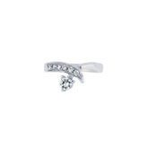 Silver Cz Toe Ring